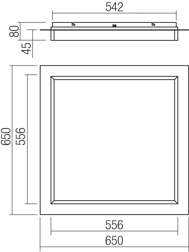 Lubinis šviestuvas 50W LED paviršinis šviestuvas PERIMETRO, baltas, 3000/4000/6500K