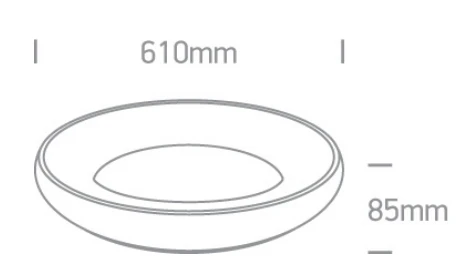 Lubinis šviestuvas 50W LED plafonas, baltas, 2700/3000/4000K, dimeriuojamas, 61cm, 62144N/W/V