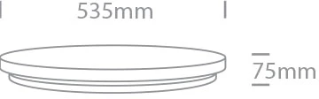 Lubinis šviestuvas 50W LED plafonas, baltas, 3000/4000/5000K, 62026D/V