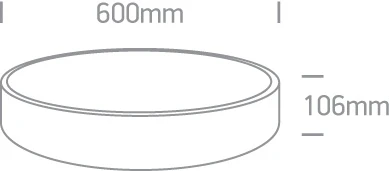 Lubinis šviestuvas 50W LED plafonas, baltas, 3000K, 62150D/W/W