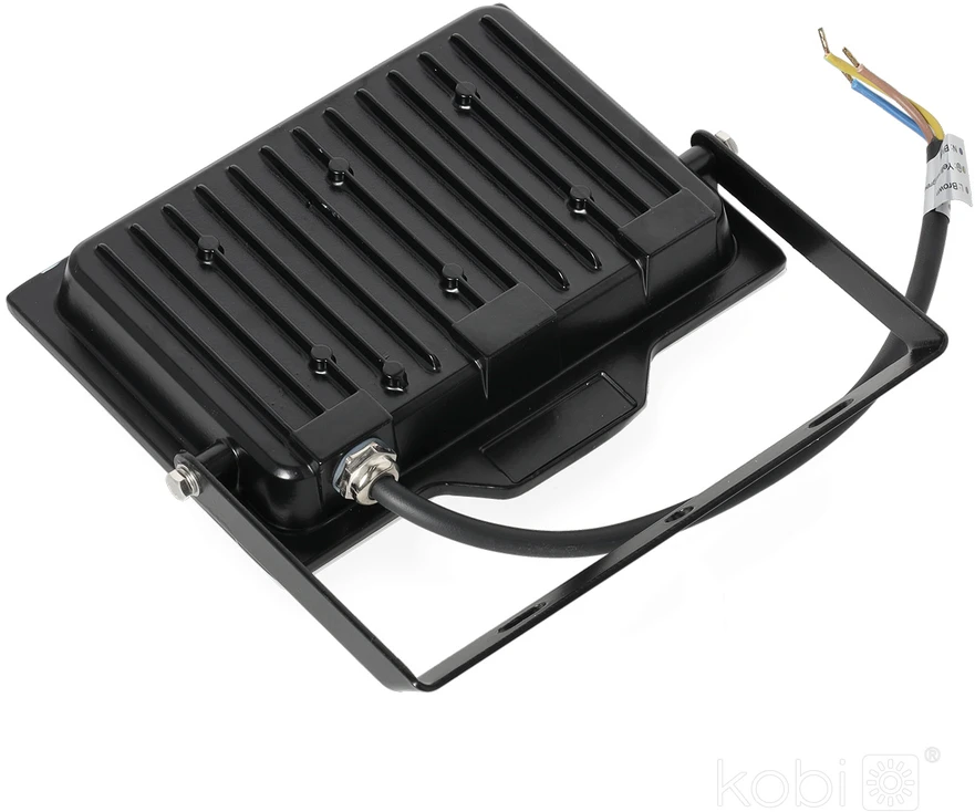 50W LED prožektorius DELYO MHN, juodas, 4000K, IP65
