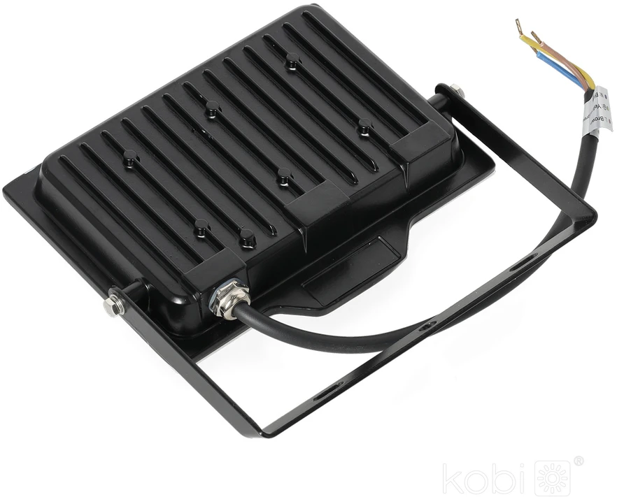 50W LED prožektorius DELYO MHN, juodas, 6000K, IP65