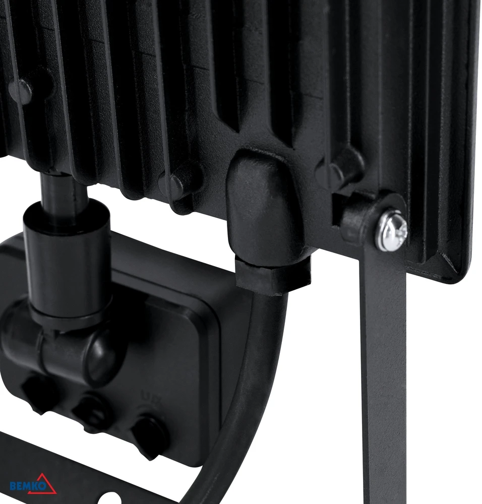 Kafler 50W LED prožektorius su judesio davikliu KASTEL, juodas, 6500K, IP65