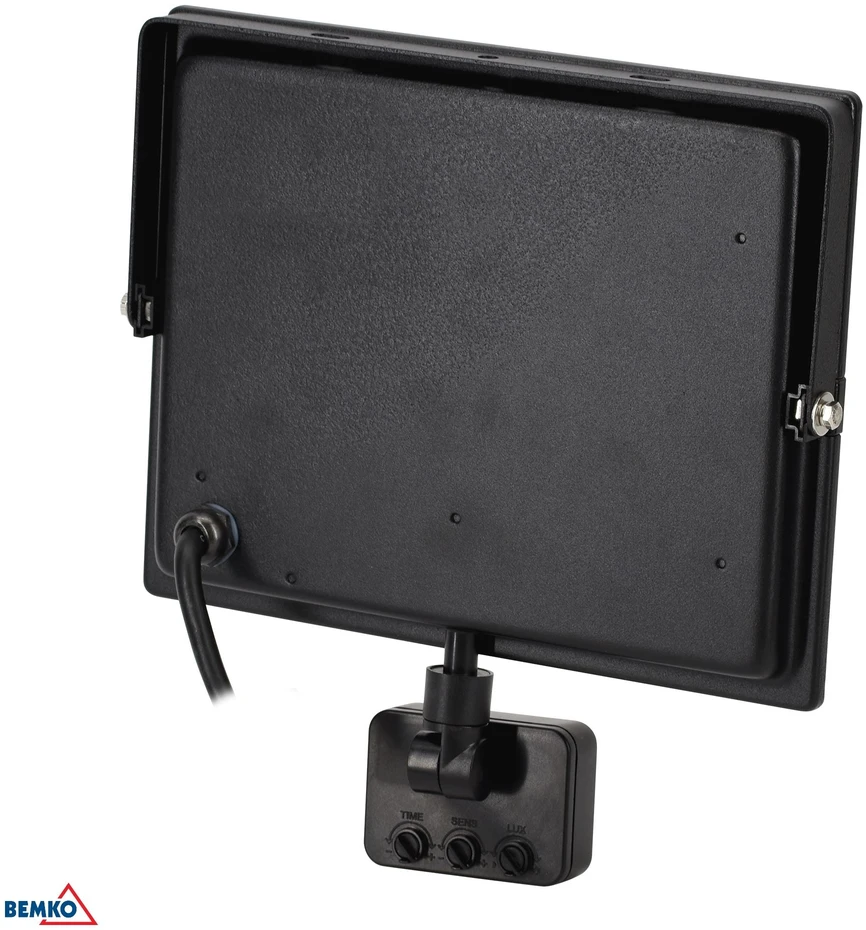 50W LED prožektorius su judesio davikliu KASTEL, juodas, 6000K, IP65