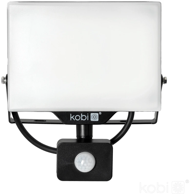 50W LED prožektorius su judesio davikliu DELYO MHNC, juodas, 4000K, IP54