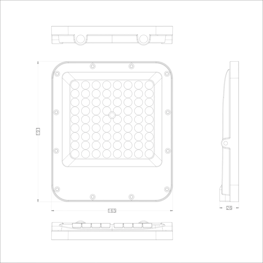 Pakabinamas šviestuvas 50W LED prožektorius TIMBO, pilkas, 4000K