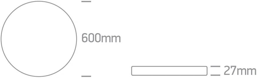 Lubinis šviestuvas 50W LED vidaus plafonas, apvalus, juodas, 2800/3200/4000K, 62006D/B/V