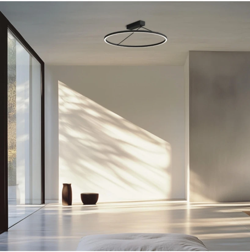 51W LED lubinis šviestuvas, juodas, 3000K, dimeriuojamas, 78cm, 2563