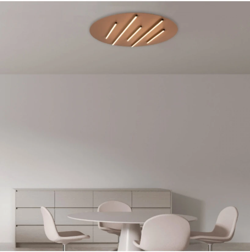 52W LED lubinis šviestuvas, juodos/raudonos plytų sp., 3000K, dimeriuojamas, 2571