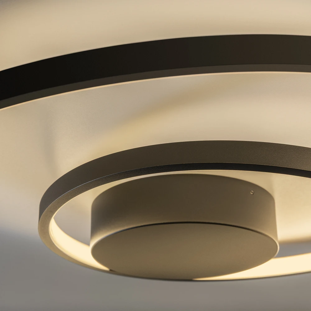 52W LED lubinis šviestuvas OZ, juodas, 3000K, 365053