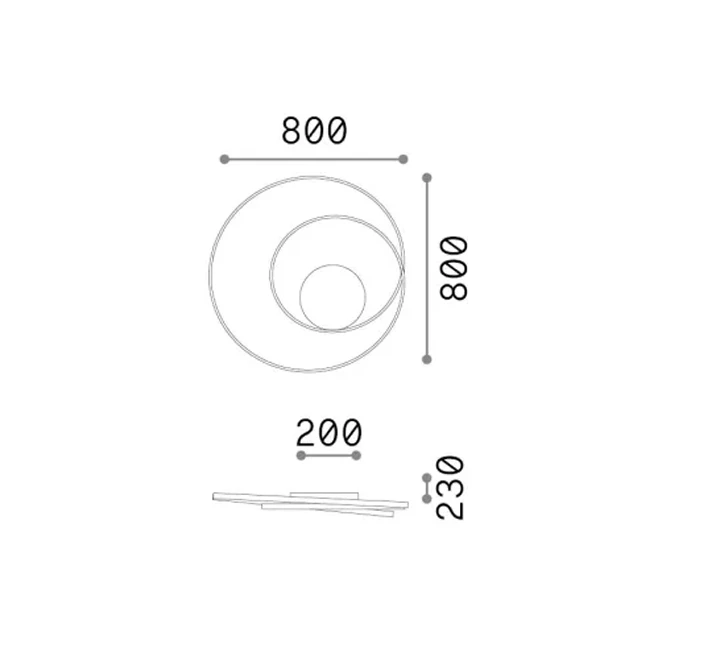 52W LED lubinis šviestuvas OZ, žalvario sp., 3000K, 80cm, 365060