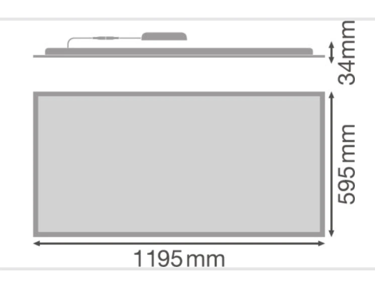 Ledvance 53W LED panelė PANEL COMPACT, 120x60cm, balta, 4000K, 90°