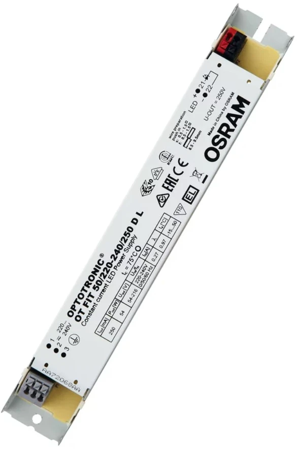 Osram 54W LED maitinimo šaltinis OPTOTRONIC FIT D L, 250mA