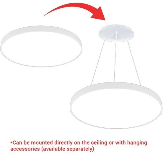 Lubinis šviestuvas 54W LED paviršinis šviestuvas, baltas, 3000K