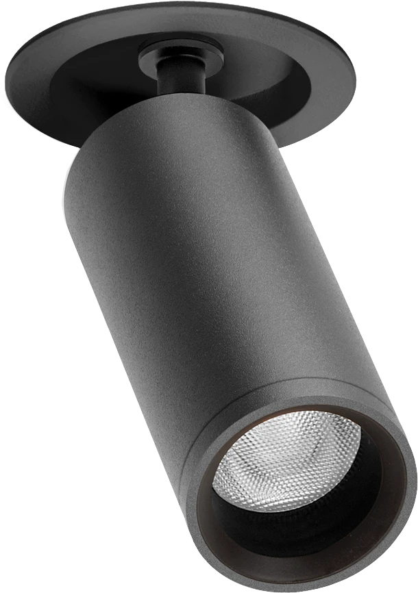 5,5W įleidžiamas šviestuvas FIT RECESSED, juodas, 3000K, 19°, DALI, su maitinimo šaltiniu
