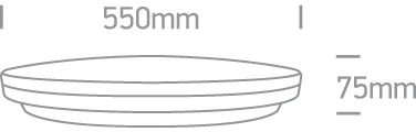 Lubinis šviestuvas 55W LED plafonas, juodas, 3000K, 62146/B/W