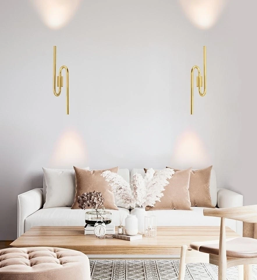 5,5W LED sieninis šviestuvas MACAROON, aukso sp., 3000K