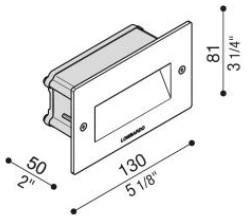 5,6W LED įleidžiamas fasado šviestuvas FIX 504, antracito sp. (RAL 7021), 3000K