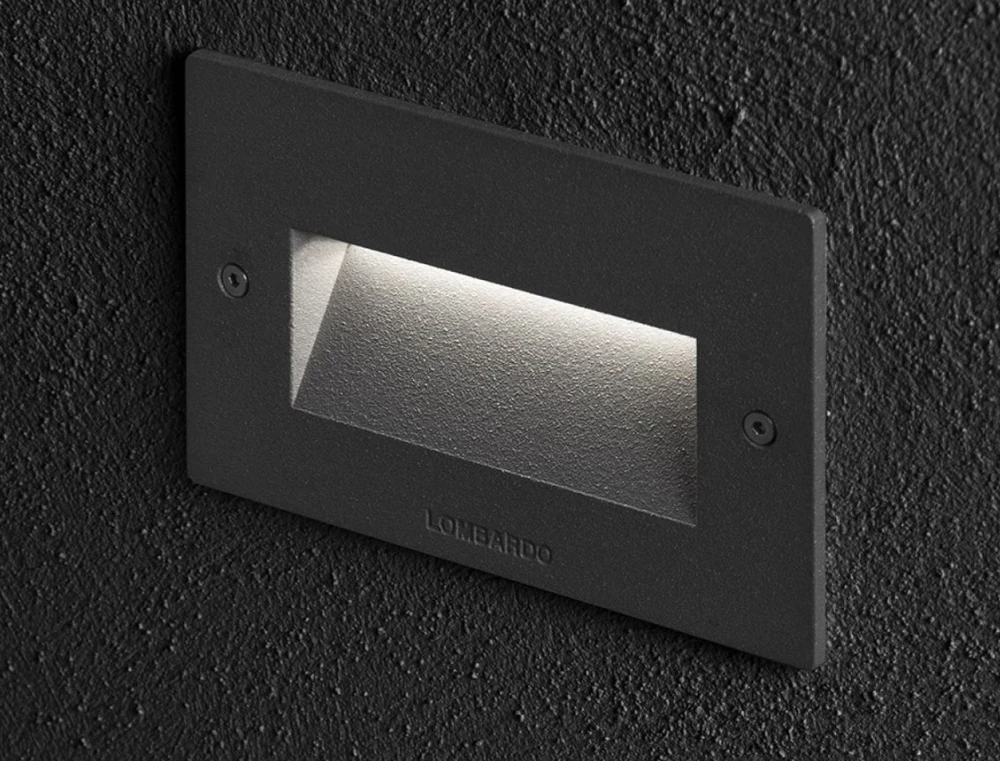 5,6W LED įleidžiamas fasado šviestuvas FIX 504, antracito sp. (RAL 7021), 3000K