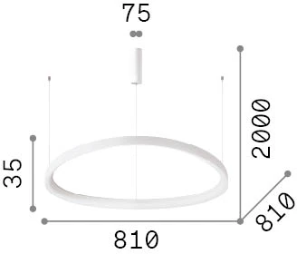 56W LED pakabinamas šviestuvas GEMINI, žalvario sp., 2700K, 341606
