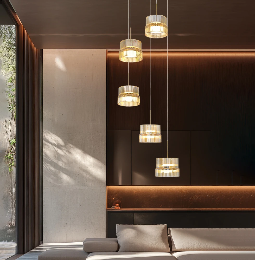 57W LED pakabinamas šviestuvas LUXE, žalvario/gintaro sp., 3000K, 4346500