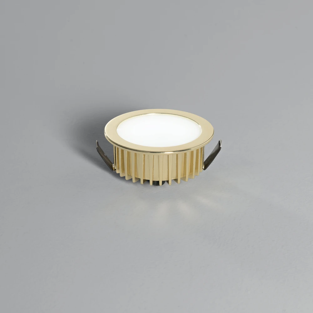 5,8W LED įleidžiamas šviestuvas FUSION, aukso sp., 4000K