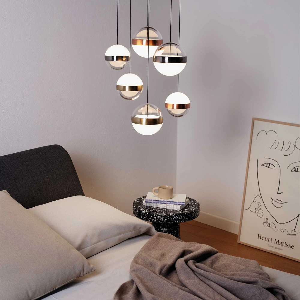Ideal Lux 58W LED pakabinamas šviestuvas GALAXY SP6, juodos/baltos sp., 3000K, 321172