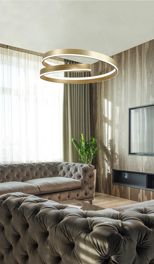 59W LED pakabinamas šviestuvas CAPRI, aukso sp., 3000K, 4291301