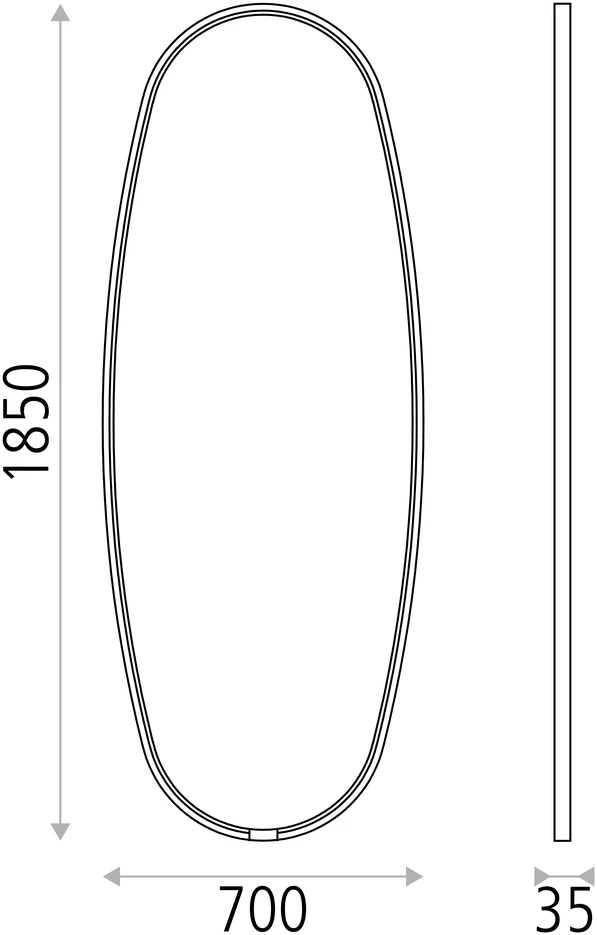 Sieninis šviestuvas 59W šviestuvas - veidrodis ONIX, juodas, 3000K, A383110N