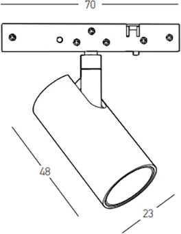 5W LED akcentinis šviestuvas į magnetinę sistemą ZAMBELIS MAGNETIC 6MM, juodas, 3000K, 25251