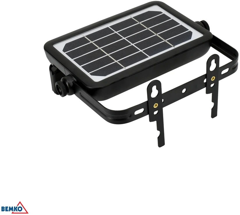BEMKO SOLAR 5W 4000K 500LM IP65 PIR juodas LED prožektorius