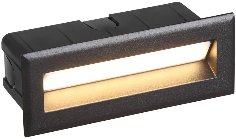 5W LED įleidžiamas fasado šviestuvas ERBA 4K, juodas, 4000K
