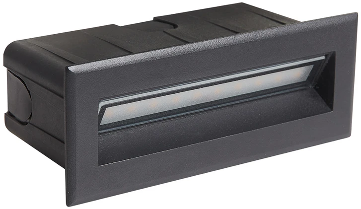 5W LED įleidžiamas fasado šviestuvas ERBA 4K, juodas, 4000K
