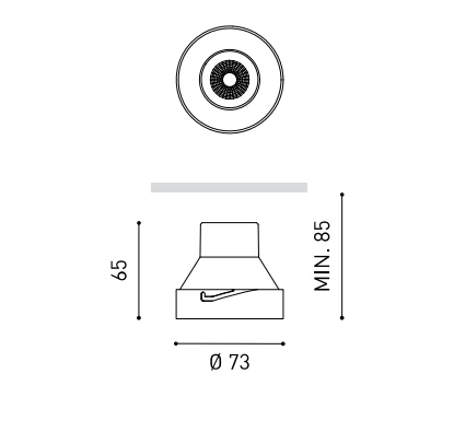 5W LED įleidžiamas šviestuvas ARKOSLIGHT SHOT LIGHT M, juodos/aukso sp., 3000K