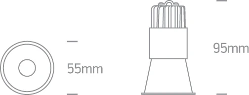5W LED įleidžiamas šviestuvas, juodas, 3000K, 10105FD/B/W