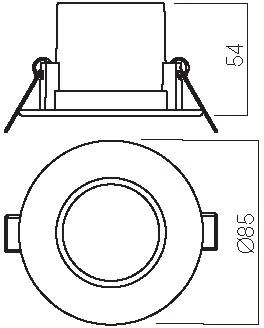 5W LED įleidžiamas šviestuvas PT 07, matinės baltos sp., 4000K, IP44