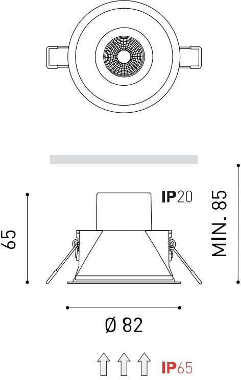 5W LED įleidžiamas šviestuvas SHOT LIGHT M, baltas, 3000K, IP65