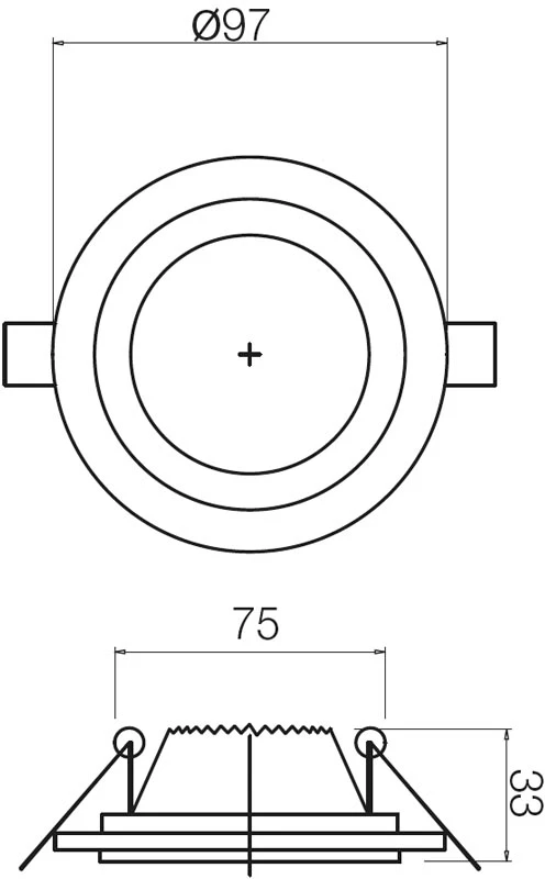 5W LED įleidžiamas šviestuvas ST 205 LED, baltas, 4000K