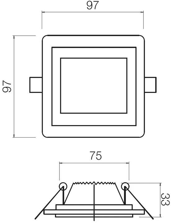 5W LED įleidžiamas šviestuvas ST 206 LED, baltas, 4000K