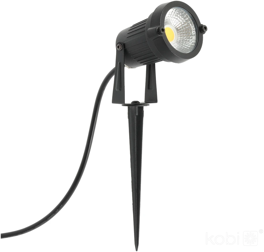 5W LED įsmeigiamas šviestuvas BLAKE, juodas, 3000K, IP65