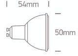 5W LED lemputė, GU10, 3000K, 7305EG/W