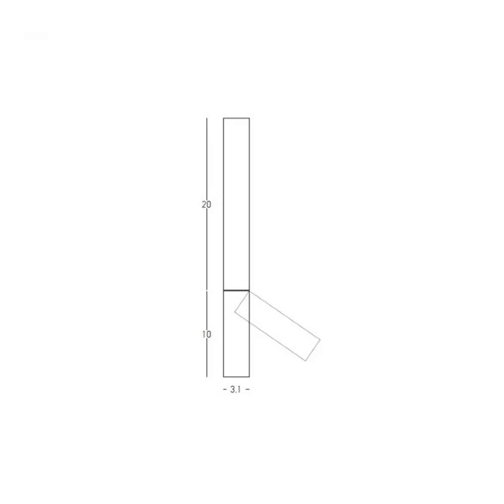 5W LED lubinis šviestuvas, baltas, 3000K, S218