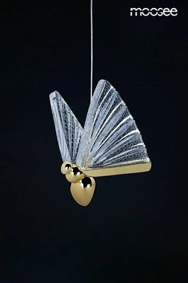5W LED pakabinamas šviestuvas BUTTERFLY M, aukso sp., 3000K