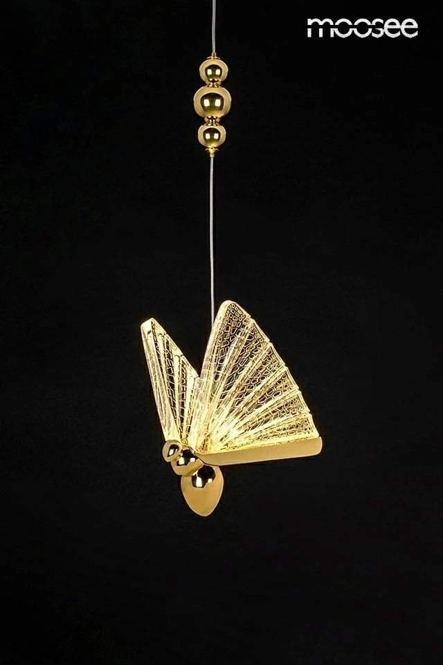 5W LED pakabinamas šviestuvas BUTTERFLY M, aukso sp., 3000K