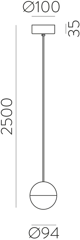 5W LED pakabinamas šviestuvas CUSTO, juodos/baltos sp., 2700/3000K, dimeriuojamas, C3818172NDT