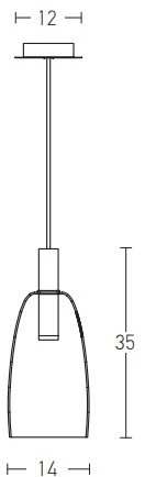 5W LED pakabinamas šviestuvas, juodos/pilkos sp., 3000K, 1965