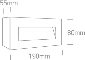 5W LED sieninis šviestuvas, baltas, 3000K, 67076A/W/W