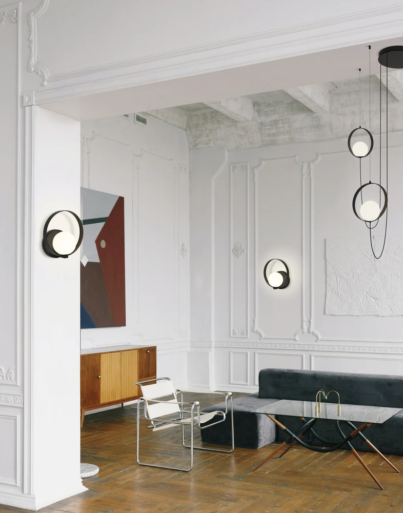 5W LED sieninis šviestuvas HALO, juodos/baltos sp., 2700/3000K, dimeriuojamas, A3815170NDP