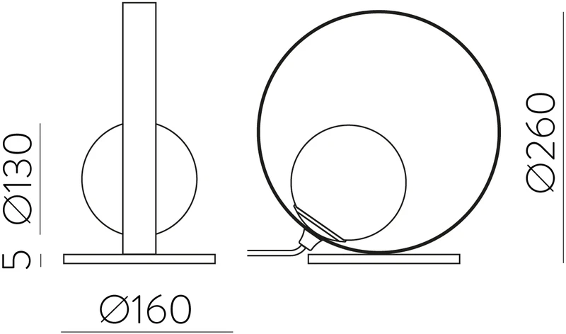 5W LED stalo šviestuvas HALO, juodos/baltos sp., 2700/3000K, S3815170N
