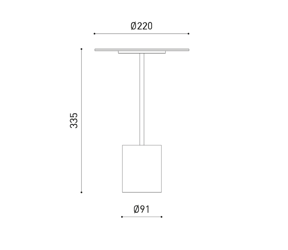 5W LED stalo šviestuvas YORU BIG, baltas, 2700K, dimeriuojamas